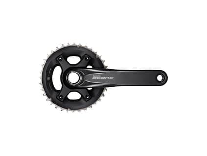 Kľuky Shimano Deore FC-M6000 175mm 38/28z. 10-k. čierny dvojdielny bez ložísk