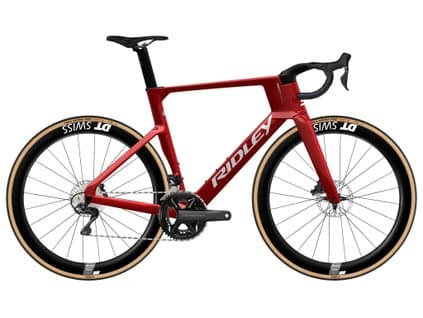 Cestný aero bicykel Ridley NOAH Fast Ultegra Di2 Candy Red Metallic/Black/White 2026