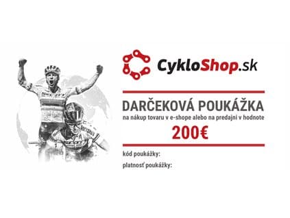 Darčeková Poukážka V Hodnote 200€ (Papierová)