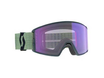 Scott React Ls Soft Green/Blue Chrome Lyžiarske Okuliare