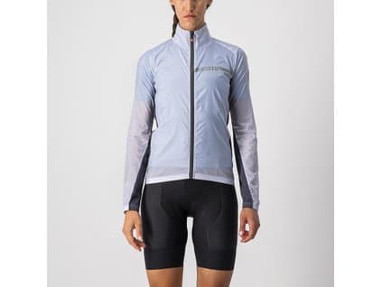 Ľahká dámska cyklistická bunda Castelli Squadra Stretch Strieborná šedá