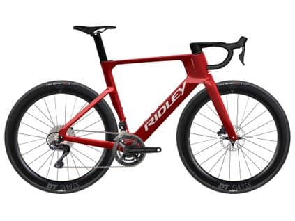 Cestný aero elektrobicykel Ridley E-NOAH Ultegra Di2 Candy Red Metallic/Black/White 2026