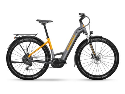 Trekingový elektrobicykel Ghost E-Teru Universal Eq Low Shadow Grey/Dazzling Mango 2025