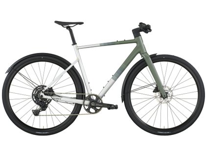 Mestský bicykel Scott Metrix 30 EQ alloy silver/wenge green 2026