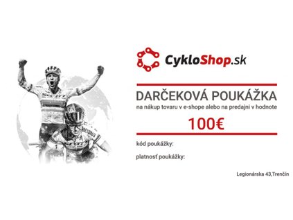 Darčeková Poukážka V Hodnote 100€ (Papierová)