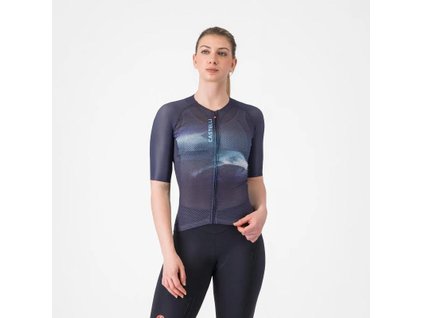 Dámsky letný cyklistický dres s krátkym rukávom Castelli Climber's A/C W Ultra fialová/fialový opar/ružová