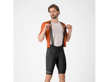 Pánske cyklistické nohavice krátke s trakmi Castelli Espresso 2 Čierna